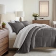 thumbnail image 1 of All Season Reversible Comforter Set Breathable Cool in Gray & Light Gray Twin/Twin XL Size Bedding by Comfort Canopy, 1 of 19