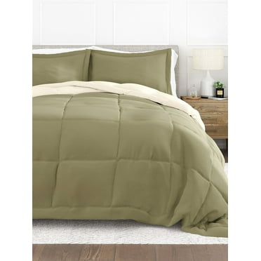 Comfort Canopy - Reversible Sage/Ivory Lightweight All Season Down-Alternative Comforter for King Size Beds