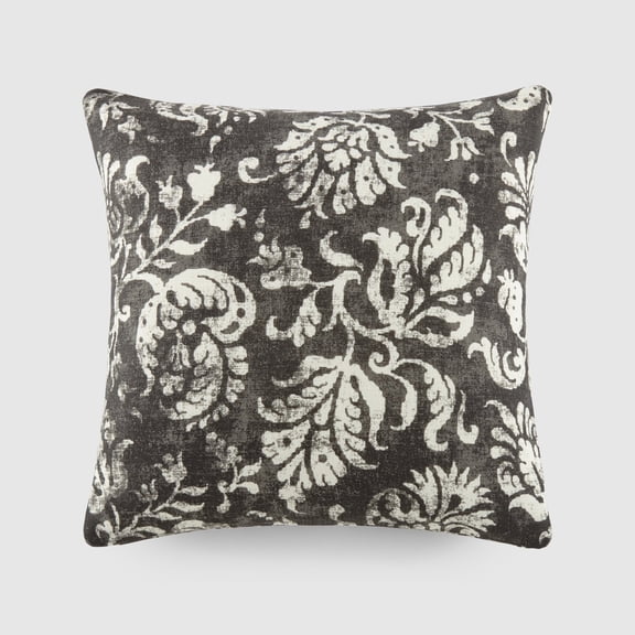 Cotton Decorative Throw Pillow in Distressed Floral by Comfort Canopy