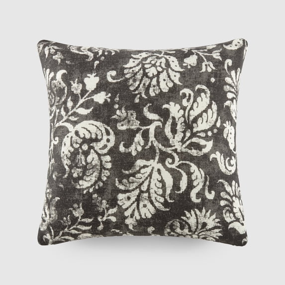 Cotton Decorative Throw Pillow in Distressed Floral by Comfort Canopy
