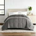 thumbnail image 1 of Breathable Cool Comforter All Season Lightweight Down-Alternative Solid Gray for Twin/Twin XL Size Bedding by Comfort Canopy, 1 of 12