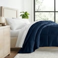 thumbnail image 1 of Breathable Cool Comforter All Season Lightweight Down-Alternative Solid Navy Blue for King Size Bedding by Comfort Canopy, 1 of 9