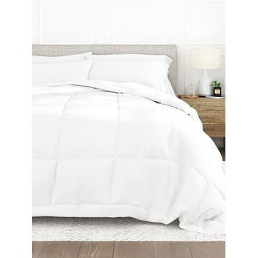 Comfort Canopy - Solid White Lightweight All Season Down-Alternative Comforter for Queen Size Beds