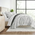 thumbnail image 1 of All Season Ultra Soft Comforter Set Lightweight Bedding in Textured Stripe for Full/Queen Size by Comfort Canopy, 1 of 13