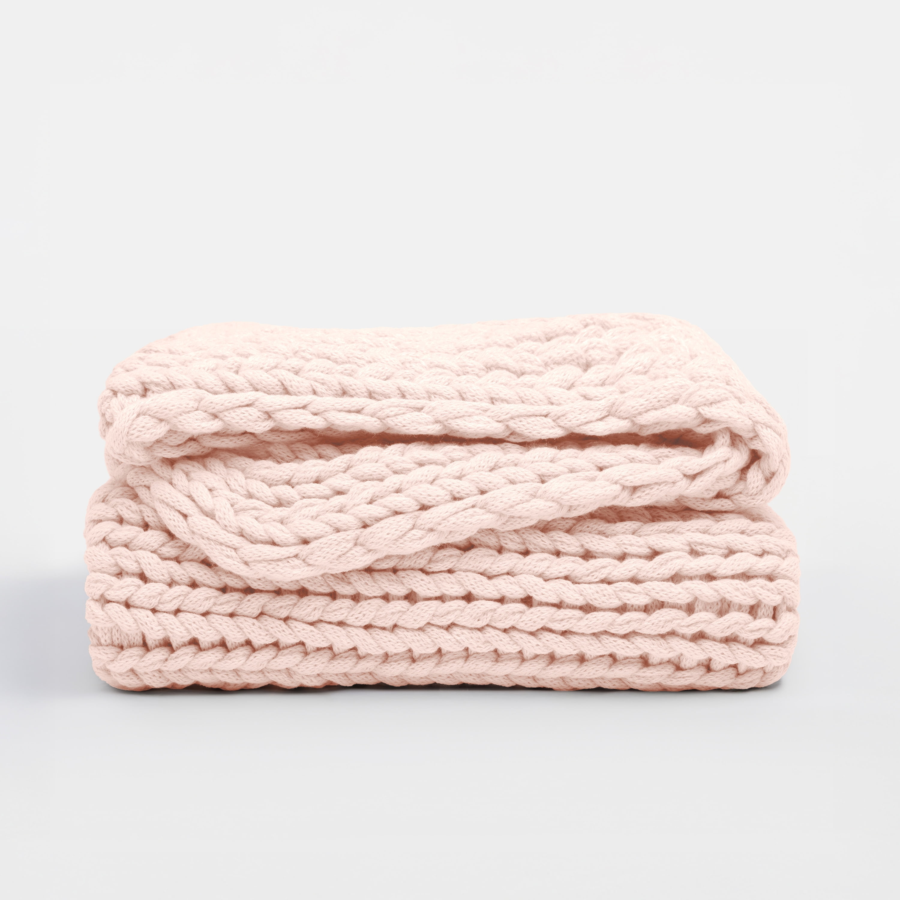 Blush Pink Pink Big Knit Blanket Blush Chunky Knit Blanket Comfort