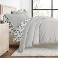 thumbnail image 1 of Comfort Canopy - Twin Bedding Bundle, Solid Duvet Cover Set, White Comforter and Patterned Sheet Set, 1 of 12