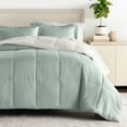 thumbnail image 1 of Comfort Canopy - Twin Eucalyptus / Natural Bedding Bundle, Reversible Microfiber Comforter and Patterned Sheet Set, 1 of 13