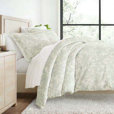 Comfort Canopy - Twin Pattern Duvet Cover in Green Mist Weathered Floral