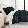thumbnail image 1 of Duvet Cover Set - Ultra Soft & Breathable - Reversible Navy Rustic Windowpane for Twin/TwinXL Bedding by Comfort Canopy, 1 of 20