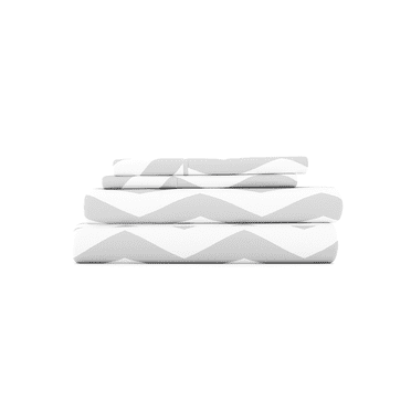 Ultra Soft 4-Piece Bed Sheets Set - Gray Arrow Printed Sheets for Twin Bedding by Comfort Canopy