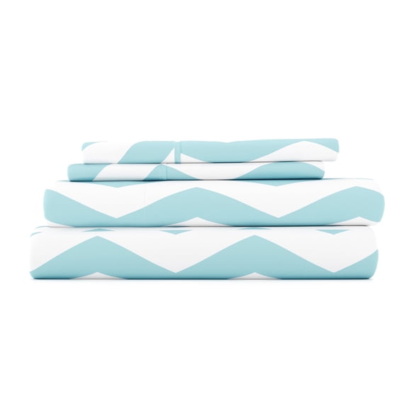 Ultra Soft 4-Piece Bed Sheets Set - Turquoise Arrow Printed Sheets for Queen Bedding by Comfort Canopy