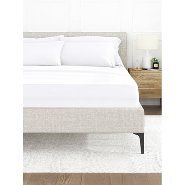 Comfort Canopy - White Mattress Protector - Fitted, Breathable, Bed Bug, and Waterproof- Sized for King, Queen, Full, & Twin Beds