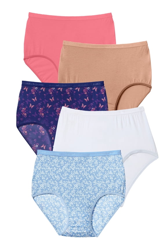 Plus Size Full Coverage Cotton Brief 10-Pack