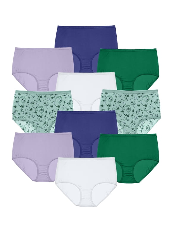 Plus Size Full Coverage Classic Nylon Brief Pack