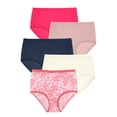 thumbnail image 1 of Comfort Choice Plus Size 5-Pack Classic Silky Nylon Brief, 1 of 4