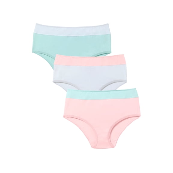 Comfort Choice Plus Size Full Coverage Stretch Cotton Color Block Brief 3-Pack