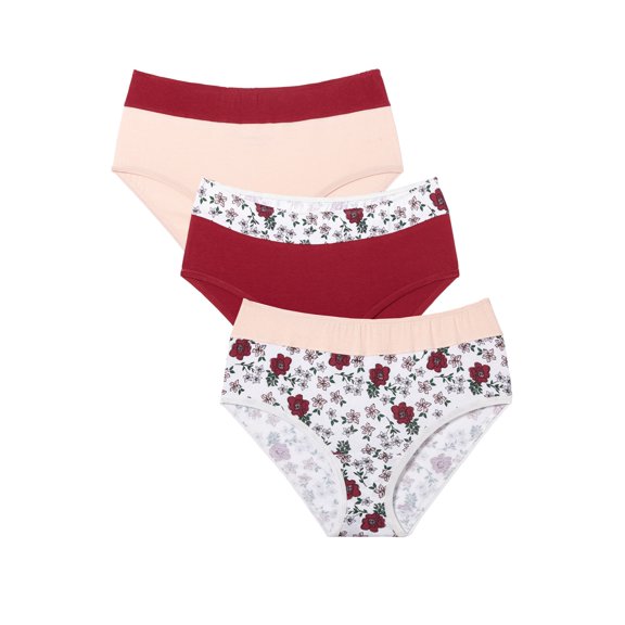 Comfort Choice Plus Size Full Coverage Stretch Cotton Color Block Brief 3-Pack