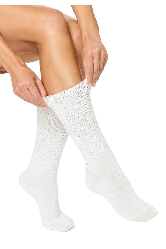 Women's Plus Size 2-Pack Open Weave Extra Wide Socks