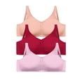 thumbnail image 1 of Comfort Choice Women's Plus Size 3-Pack Cotton Wireless Bra, 1 of 6