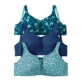thumbnail image 1 of Comfort Choice Women's Plus Size 3-Pack Cotton Wireless Bra, 1 of 6
