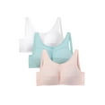 thumbnail image 1 of Comfort Choice Women's Plus Size 3-Pack Cotton Wireless Bra, 1 of 6
