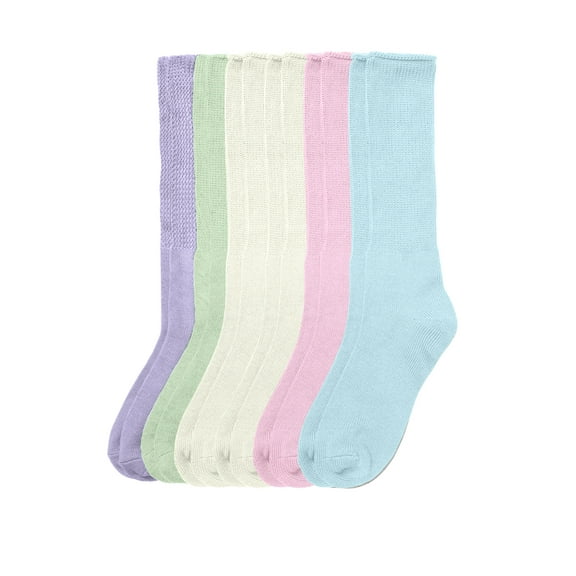 Comfort Choice Women's Plus Size 6-Pack Rib Knit Socks