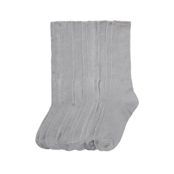 Comfort Choice Women's Plus Size 6-Pack Rib Knit Socks
