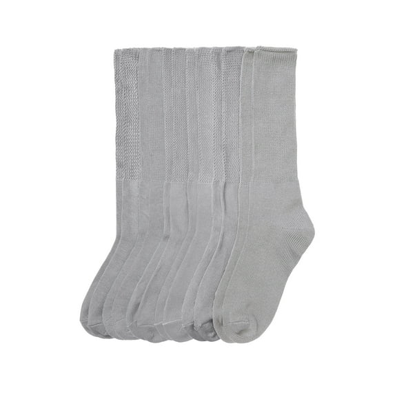 Comfort Choice Women's Plus Size 6-Pack Rib Knit Socks