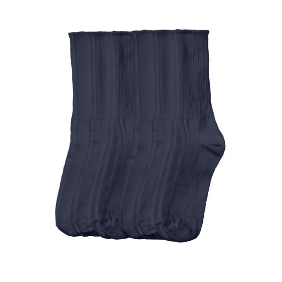 Comfort Choice Women's Plus Size 6-Pack Rib Knit Socks