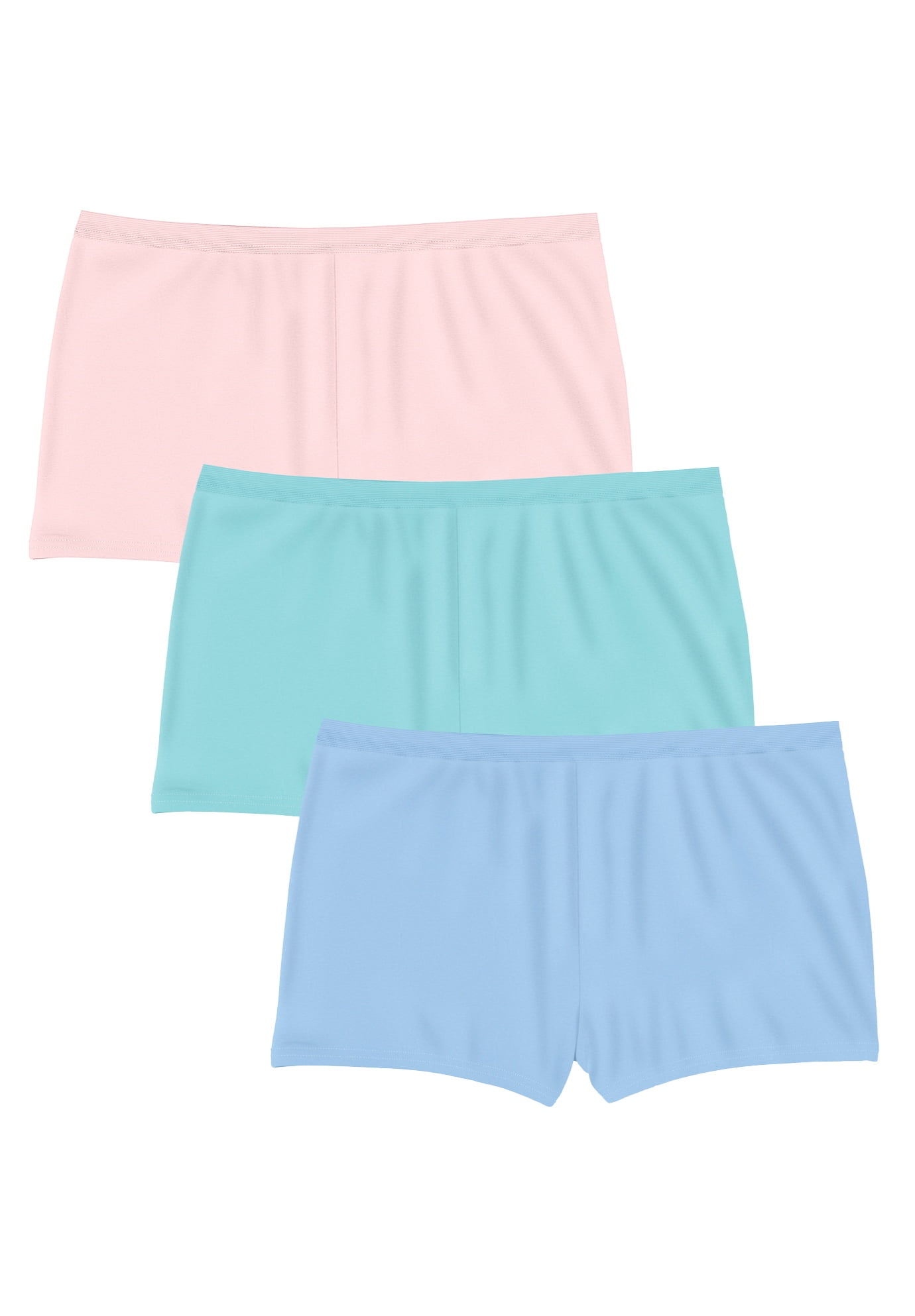 Comfort Choice Women's Plus Size Boyshort 3Pack Underwear