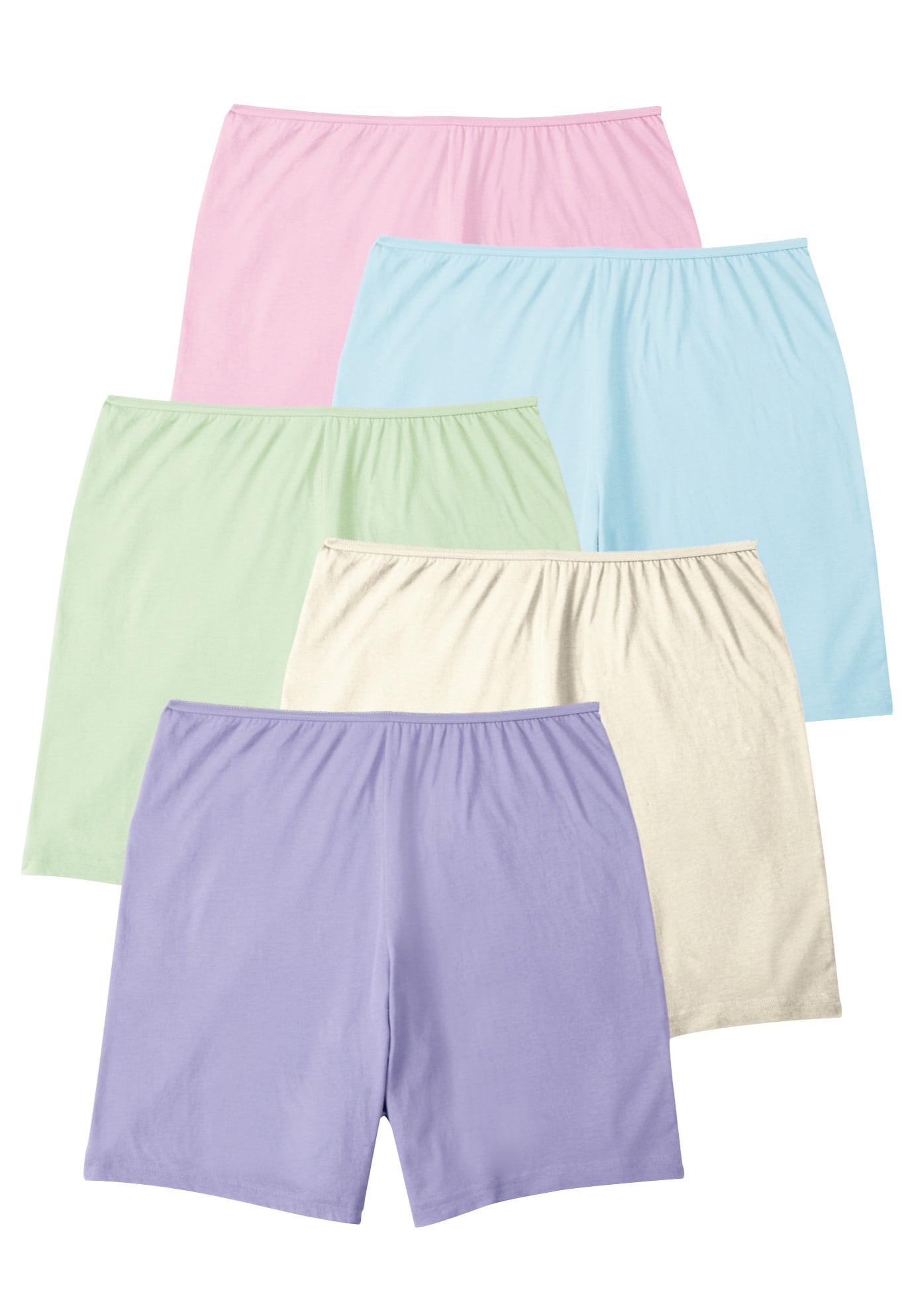 Comfort Choice Women's Plus Size Stretch Cotton Brief 5-Pack