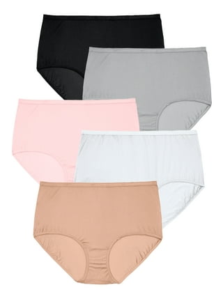 JGTDBPO Panties for Women High Waisted Cotton Underwear Soft Breathable  Panties Sexy No Show Bikini Panties Stretch Briefs Regular Plus Size 5-Pack
