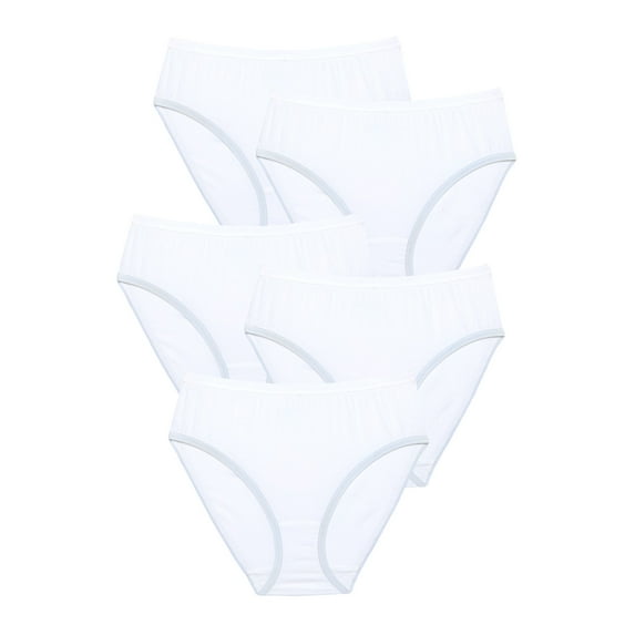 Comfort Choice Plus Size Hi-Cut Cotton Brief 5-Pack