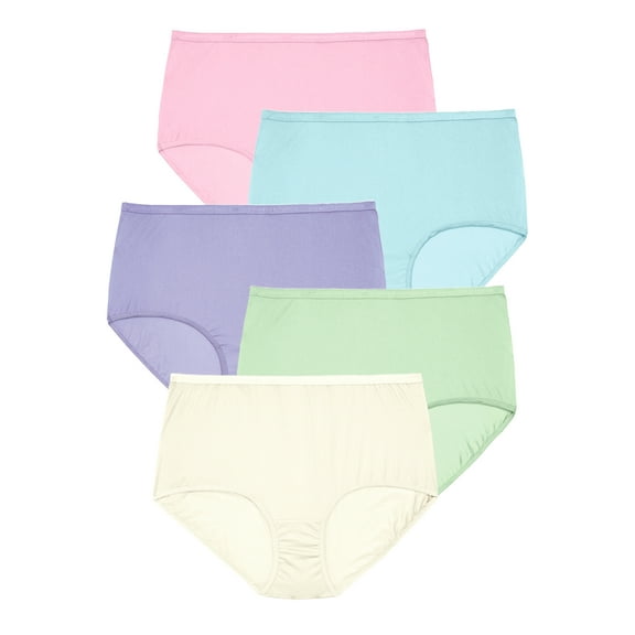 Comfort Choice Plus Size Cotton Brief 5-Pack