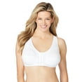 thumbnail image 1 of Comfort Choice Women's Plus Size Cotton Front-Close Wireless Bra, 1 of 4