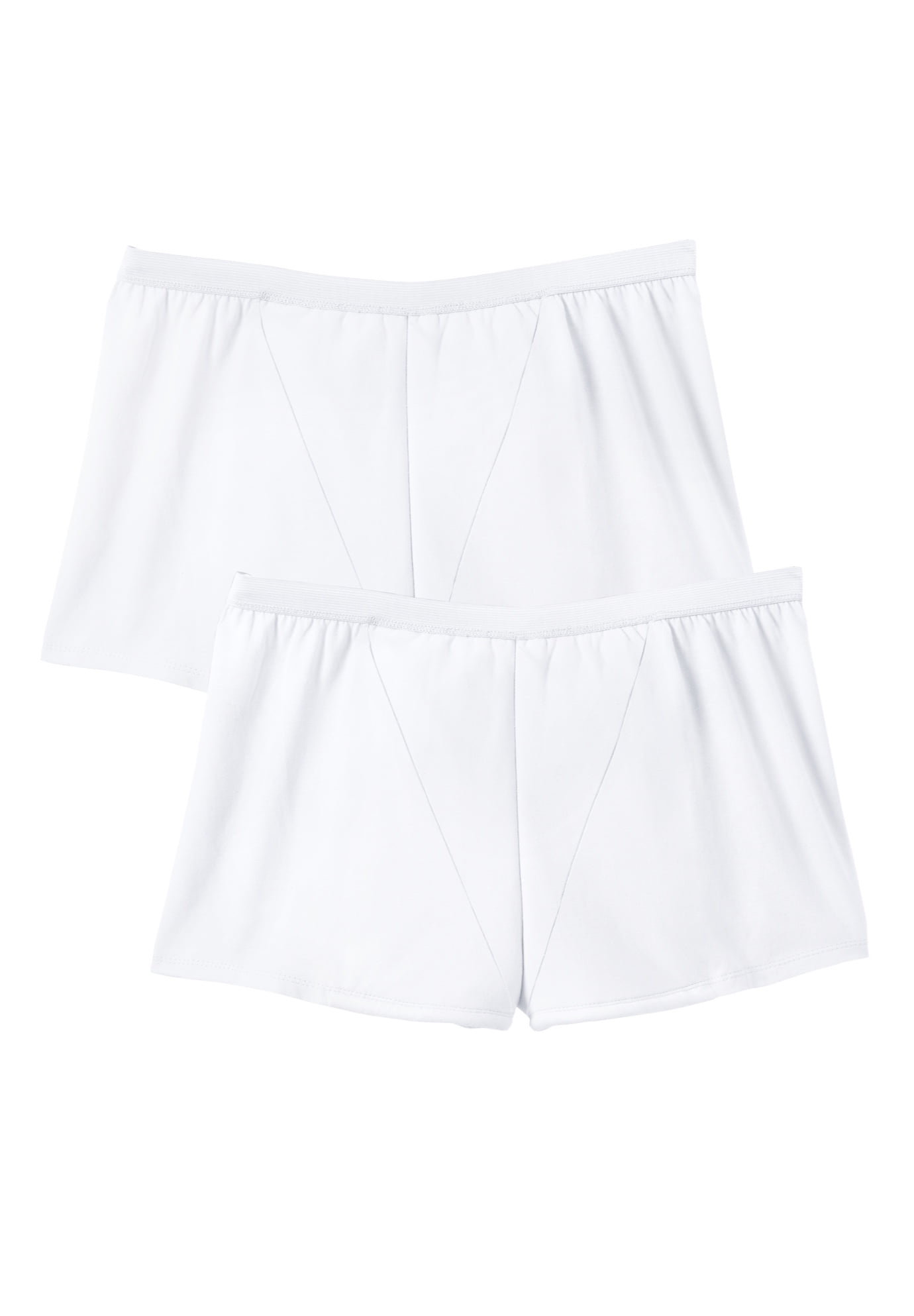 Comfort Choice Women's Plus Size Cotton Incontinence Boyshort 2Pack