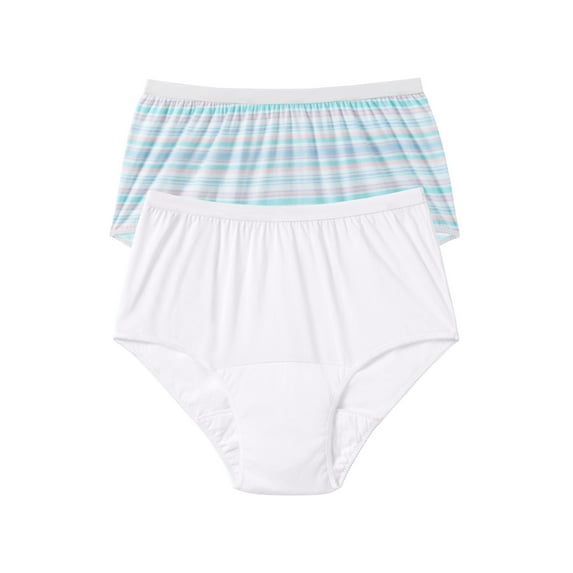 Comfort Choice Plus Size Cotton Incontinence Brief 2-Pack