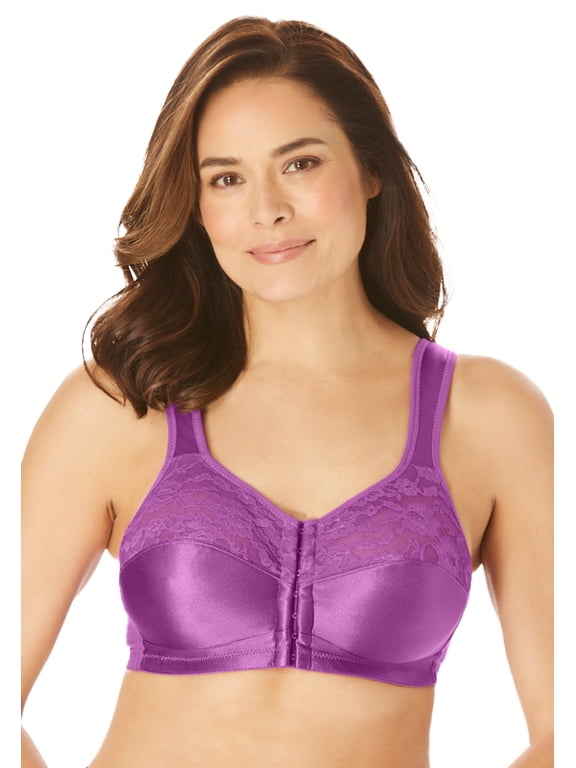 Women's Plus Size Easy Enhancer Front-Close Wireless Bra