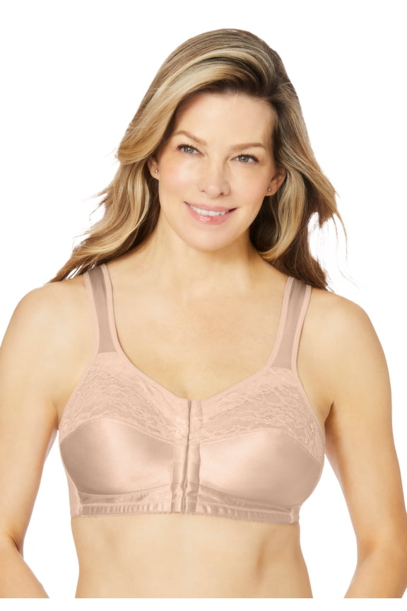 Women's Plus Size Easy Enhancer Front-Close Wireless Bra