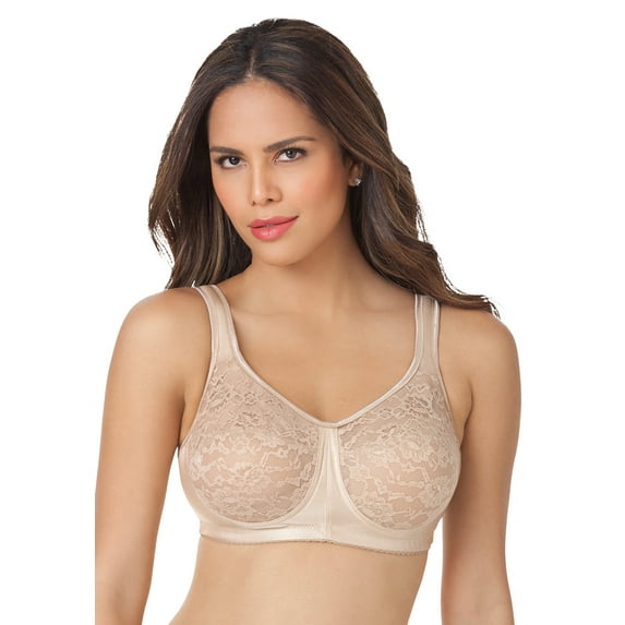 Comfort Choice Women's Plus Size Easy Enhancer Lace Wireless Bra