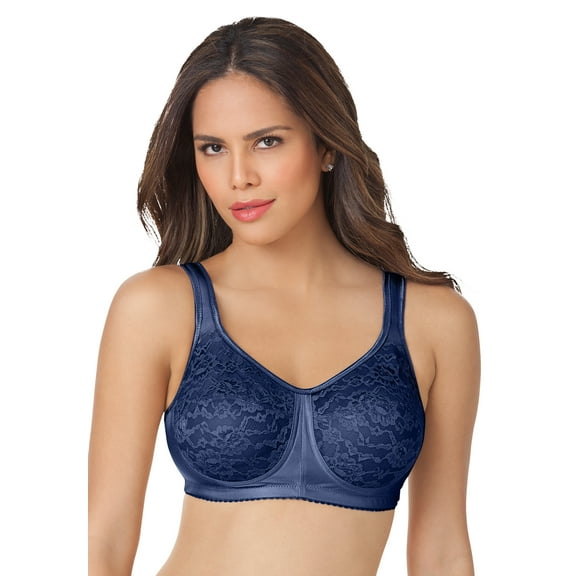 Comfort Choice Women's Plus Size Easy Enhancer Lace Wireless Bra