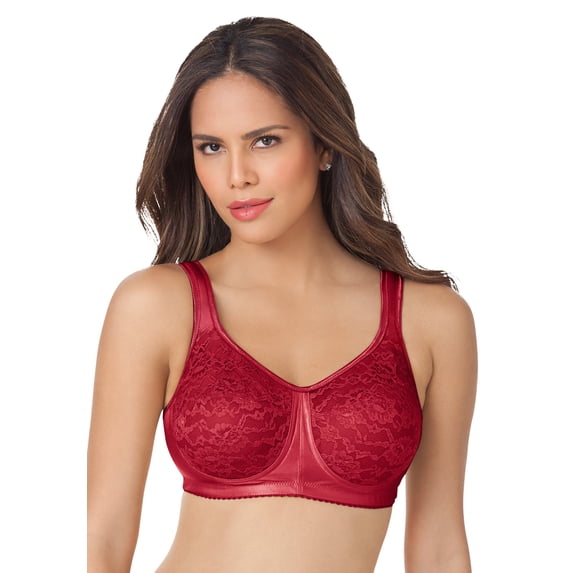 Comfort Choice Women's Plus Size Easy Enhancer Lace Wireless Bra