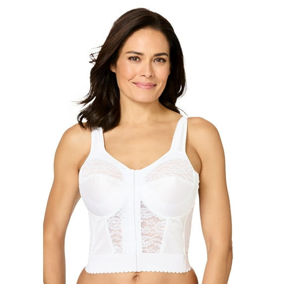 Comfort Choice Women's Plus Size Easy Enhancer Wireless Longline Posture Bra