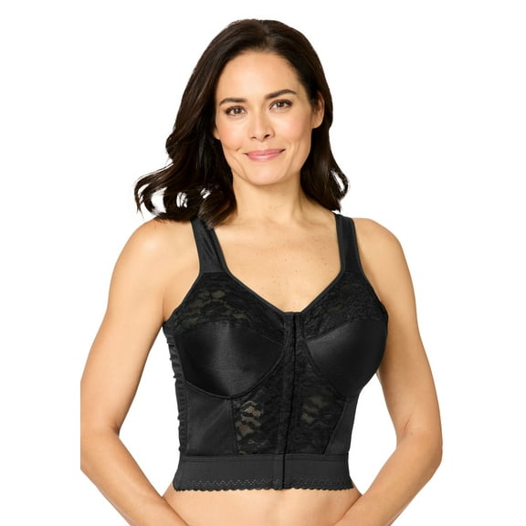 Comfort Choice Women's Plus Size Easy Enhancer Wireless Longline Posture Bra