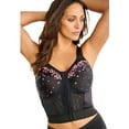thumbnail image 1 of Comfort Choice Women's Plus Size Embroidered Front-Close Longline Posture Bra, 1 of 6