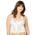 thumbnail image 1 of Comfort Choice Women's Plus Size Embroidered Front-Close Longline Posture Bra, 1 of 6
