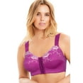 thumbnail image 1 of Comfort Choice Women's Plus Size Front-Close Embroidered Wireless Posture Bra, 1 of 5