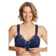 thumbnail image 1 of Comfort Choice Women's Plus Size Front-Close Embroidered Wireless Posture Bra, 1 of 6