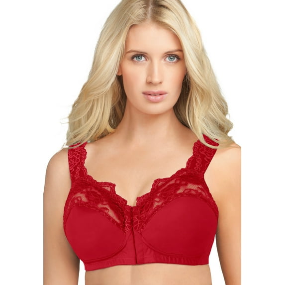 Comfort Choice Women's Plus Size Front Close Wireless Gel Strap Bra