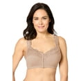 thumbnail image 1 of Comfort Choice Women's Plus Size Front Close Wireless Gel Strap Bra, 1 of 6